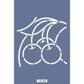 Kiraz Figür Çocuk Stencil 25x25cm CSK08