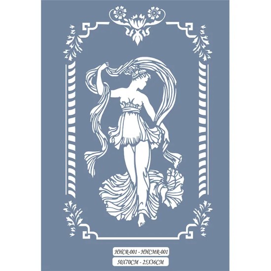 HHCMR01 Home Heritage Kadın Figür Stencil 25x35cm