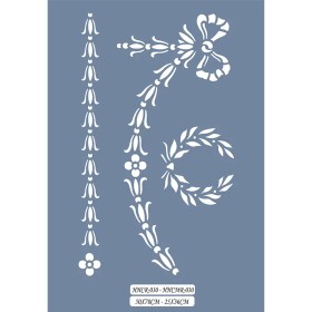 HHCMR30 Home Heritage Dekoratif Çiçek Stencil 25x35cm