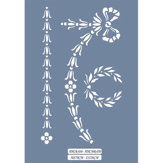 HHCMR30 Home Heritage Dekoratif Çiçek Stencil 25x35cm