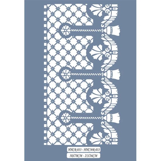 HHCMR33 Home Heritage Perde Desen Stencil 25x35cm