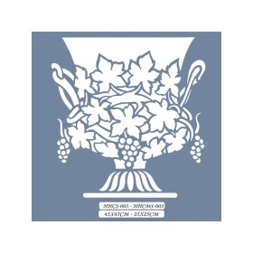 HHCMS03 Home Heritage Üzüm ve Yaprak Stencil 25x25cm