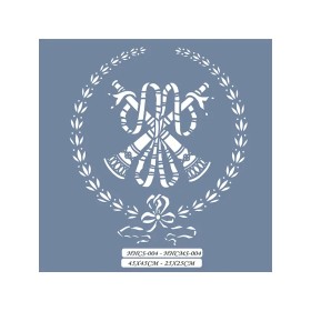 HHCMS04 Home Heritage Borazan Çelenk Stencil 25x25cm