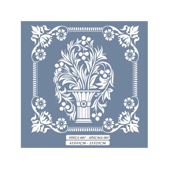 HHCMS07 Home Heritage Çiçek Vazo Stencil 25x25cm