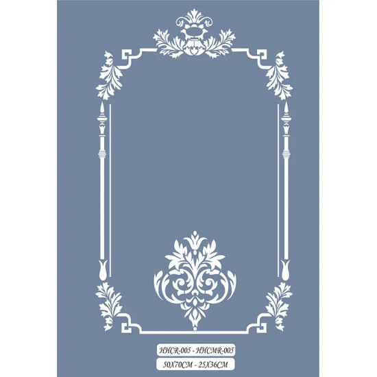 HHCR05 Home Heritage Floral Çerçeve Stencil 50x70cm
