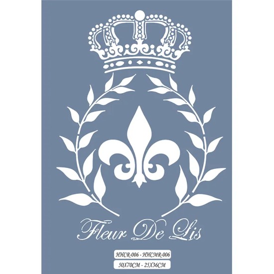 HHCR06 Home Heritage Zambak Taç Stencil 50x70cm