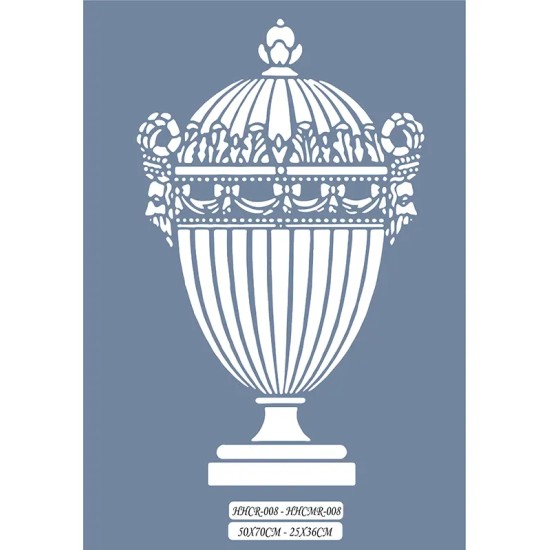 HHCR08 Home Heritage Dekoratif Vazo Stencil 50x70cm