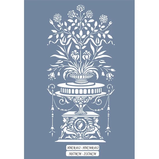 HHCR12 Home Heritage Çiçekli Dekoratif Stencil 50x70cm