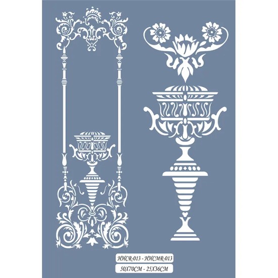 HHCR13 Home Heritage Çiçek Desenli Stencil 50x70cm