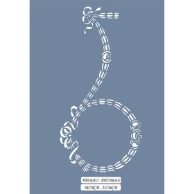 HHCR32 Home Heritage Çiçekli Yuvarlak Stencil 50x70cm