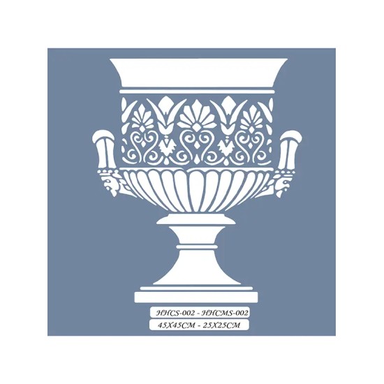 HHCS02 Home Heritage Dekoratif Vazo Stencil 45x45cm