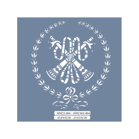 HHCS04 Home Heritage Çelenk Stencil 45x45cm