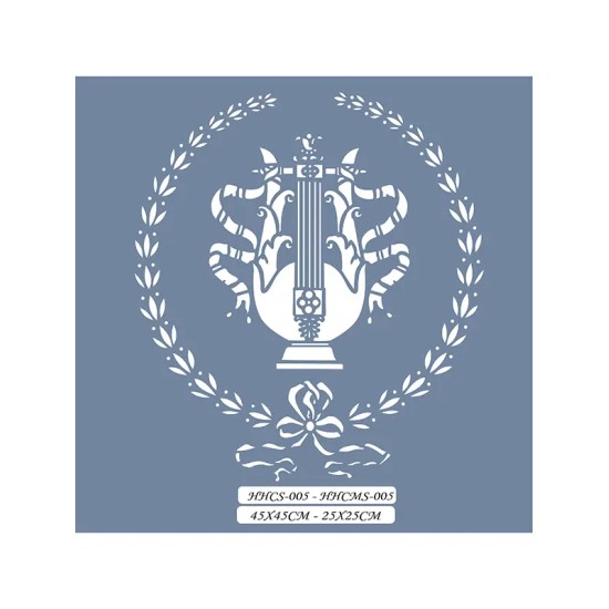 HHCS05 Home Heritage Müzik Çelengi Stencil 45x45cm