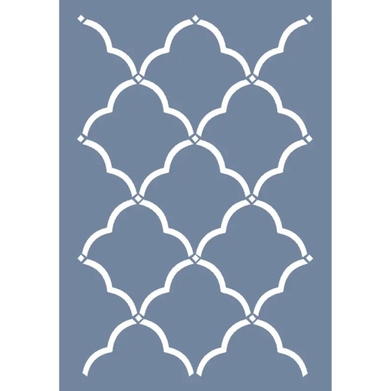 HHMMR01 Home Heritage Geometrik Desen Stencil 25x35cm