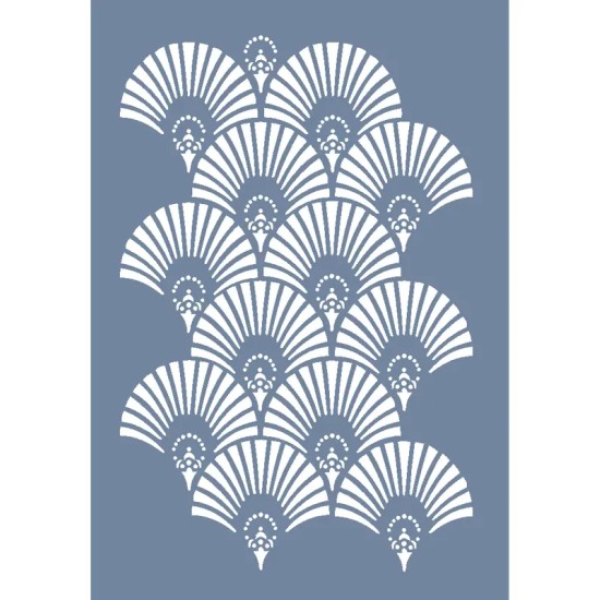 HHMMR05 Home Heritage Fan Stencil 25x35cm