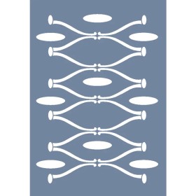 HHMMR09 Home Heritage Simetrik Oval Stencil 25x35cm