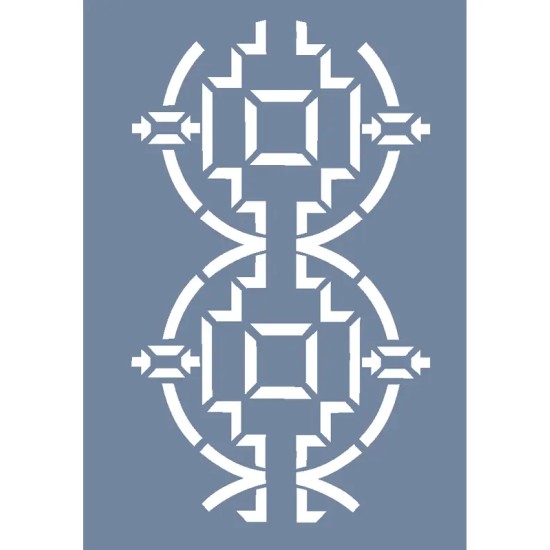 HHMMR12 Home Heritage Geometrik Desen Stencil 25x35cm
