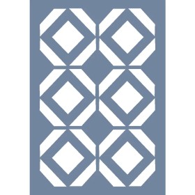 HHMMR13 Home Heritage Geometrik Kare Stencil 25x35cm