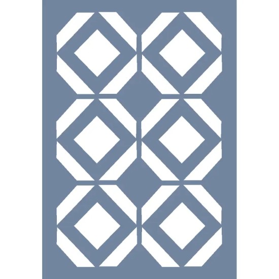 HHMMR13 Home Heritage Geometrik Kare Stencil 25x35cm
