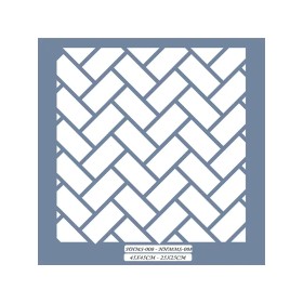 HHMMS08 Home Heritage Geometrik Fayans Stencil 25x25cm