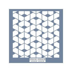 HHMMS09 Home Heritage Geometrik Desen Stencil 25x25cm