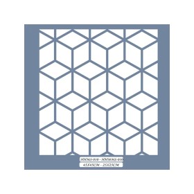 HHMMS10 Home Heritage Geometrik Desen Stencil 25x25cm