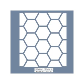 HHMMS11 Home Heritage Altıgen Stencil 25x25cm