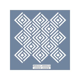HHMMS12 Home Heritage Kare Geometrik Stencil 25x25cm