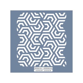 HHMMS13 Home Heritage Geometrik Desen Stencil 25x25cm