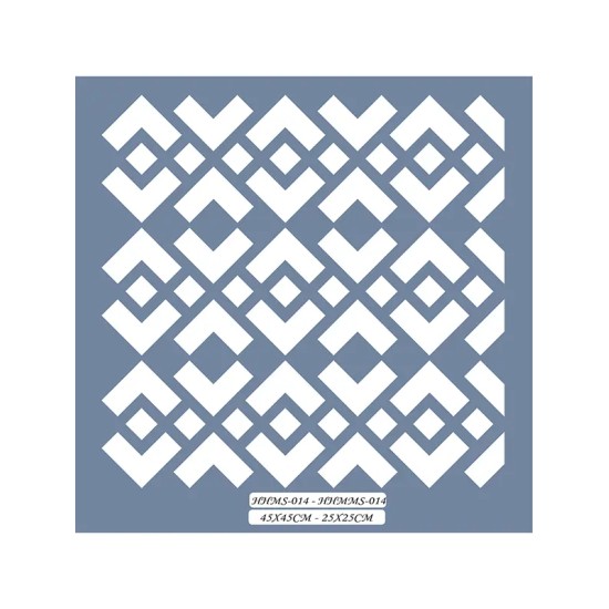 HHMMS14 Home Heritage Geometrik Desen Stencil 25x25cm