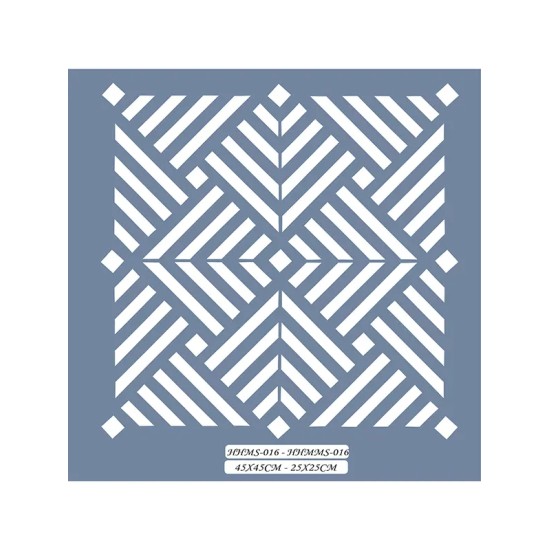 HHMMS16 Home Heritage Geometrik Desen Stencil 25x25cm