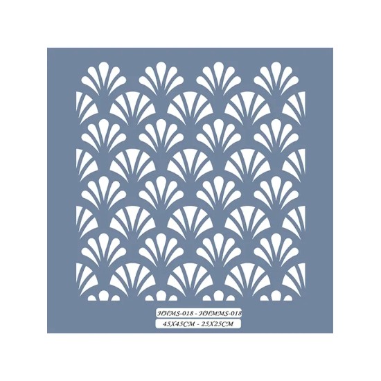 HHMMS18 Home Heritage Geometrik Desen Stencil 25x25cm