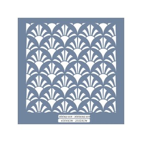 HHMMS19 Home Heritage Geometrik Desen Stencil 25x25cm