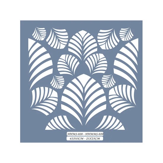 HHMMS20 Home Heritage Yaprak Stencil 25x25cm