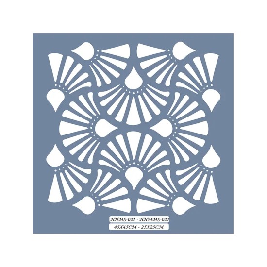 HHMMS21 Home Heritage Geometrik Desen Stencil 25x25cm