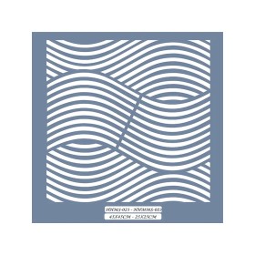 HHMMS23 Home Heritage Dalga Desen Stencil 25x25cm