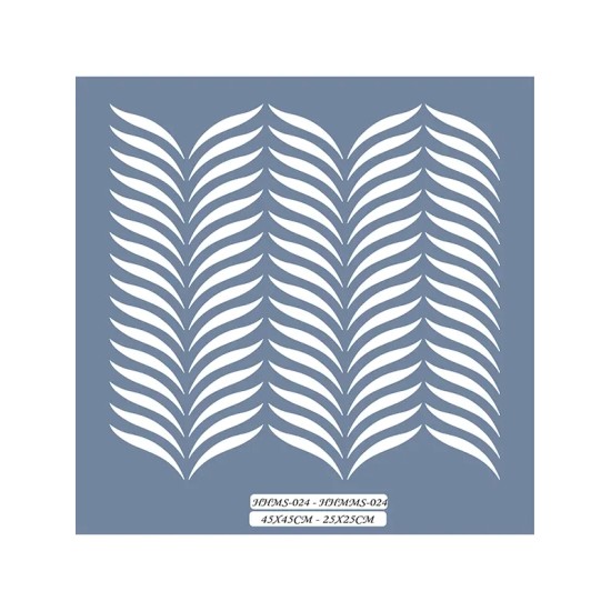 HHMMS24 Home Heritage Yaprak Stencil 25x25cm