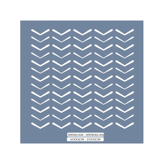 HHMMS26 Home Heritage Zigzag Stencil 25x25cm