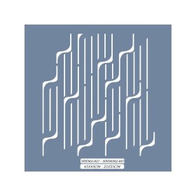 HHMMS27 Home Heritage Soyut Çizgi Stencil 25x25cm