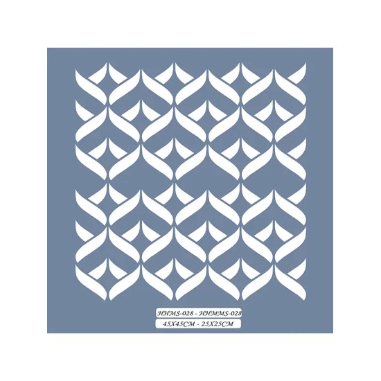 HHMMS28 Home Heritage Geometrik Desen Stencil 25x25cm