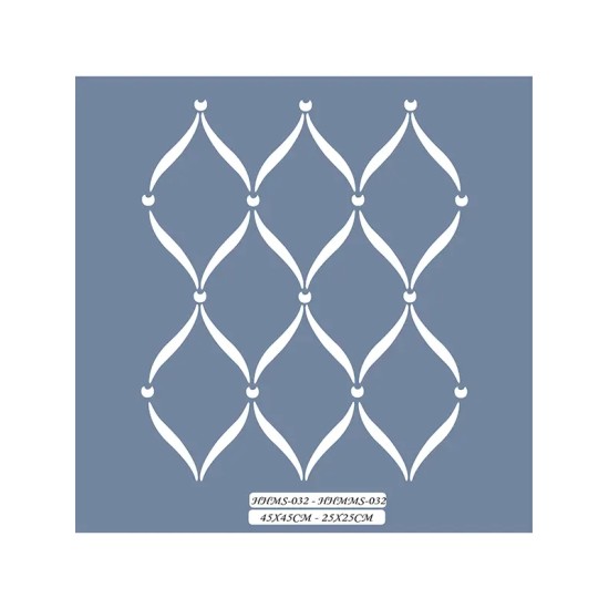 HHMMS32 Home Heritage Geometrik Simetri Stencil 25x25cm