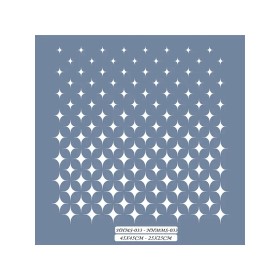 HHMMS33 Home Heritage Geometrik Desen Stencil 25x25cm