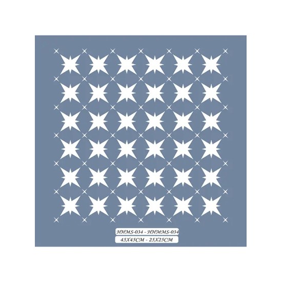 HHMMS34 Home Heritage Yıldız Stencil 25x25cm