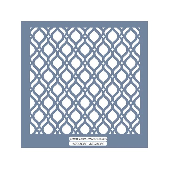 HHMMS39 Home Heritage Geometrik Desen Stencil 25x25cm
