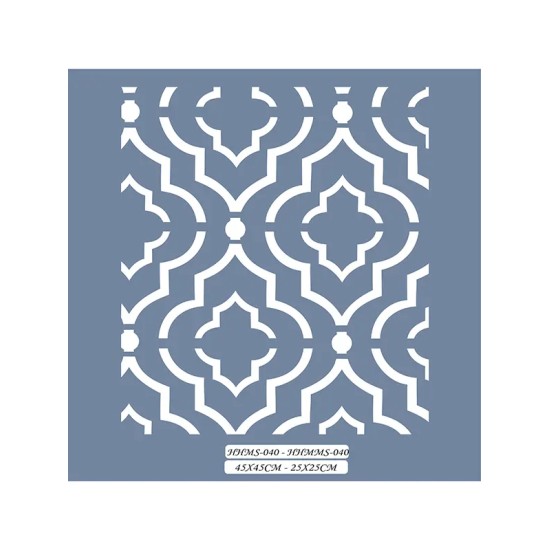 HHMMS40 Home Heritage Geometrik Desen Stencil 25x25cm