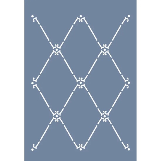 HHMR10 Home Heritage Geometrik Desen Stencil 50x70cm