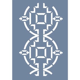 HHMR12 Home Heritage Geometrik Desen Stencil 50x70cm