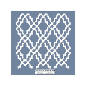 HHMS02 Home Heritage Geometrik Desen Stencil 45x45cm