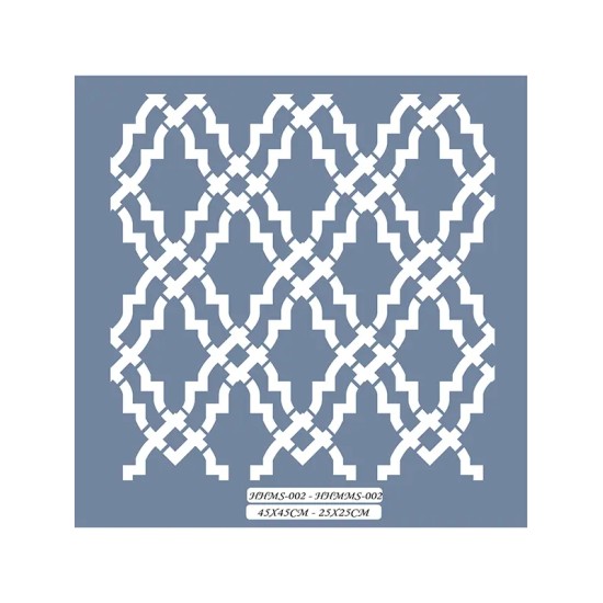 HHMS02 Home Heritage Geometrik Desen Stencil 45x45cm