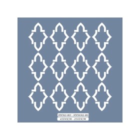 HHMS03 Home Heritage Geometrik Desen Stencil 45x45cm